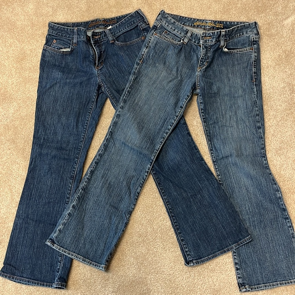 Eddie Bauer jeans 2 pair 4 petite - Picture 3 of 7